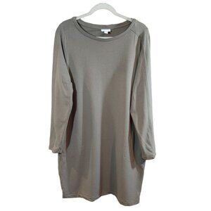 PureJill by J. Jill Long Sleeve Round Neck Tunic Dress Minimalist Women's LT
